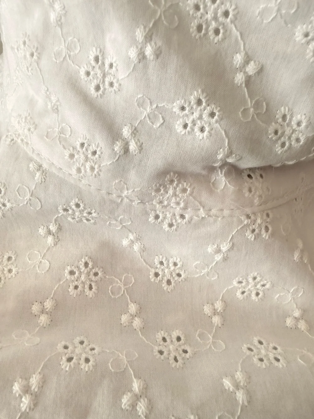 H&M White Eyelet Bucket Hat Size 6-10 Years